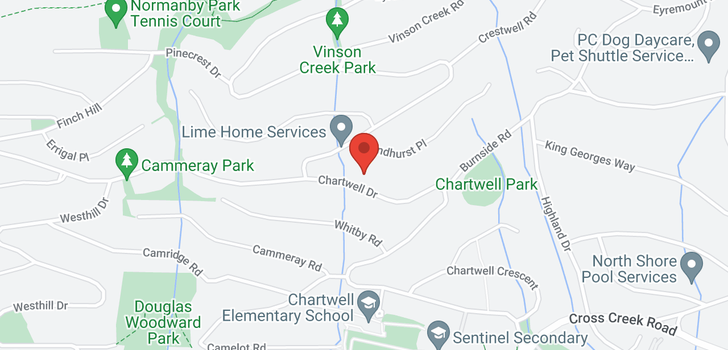 map of 1393 CHARTWELL DRIVE